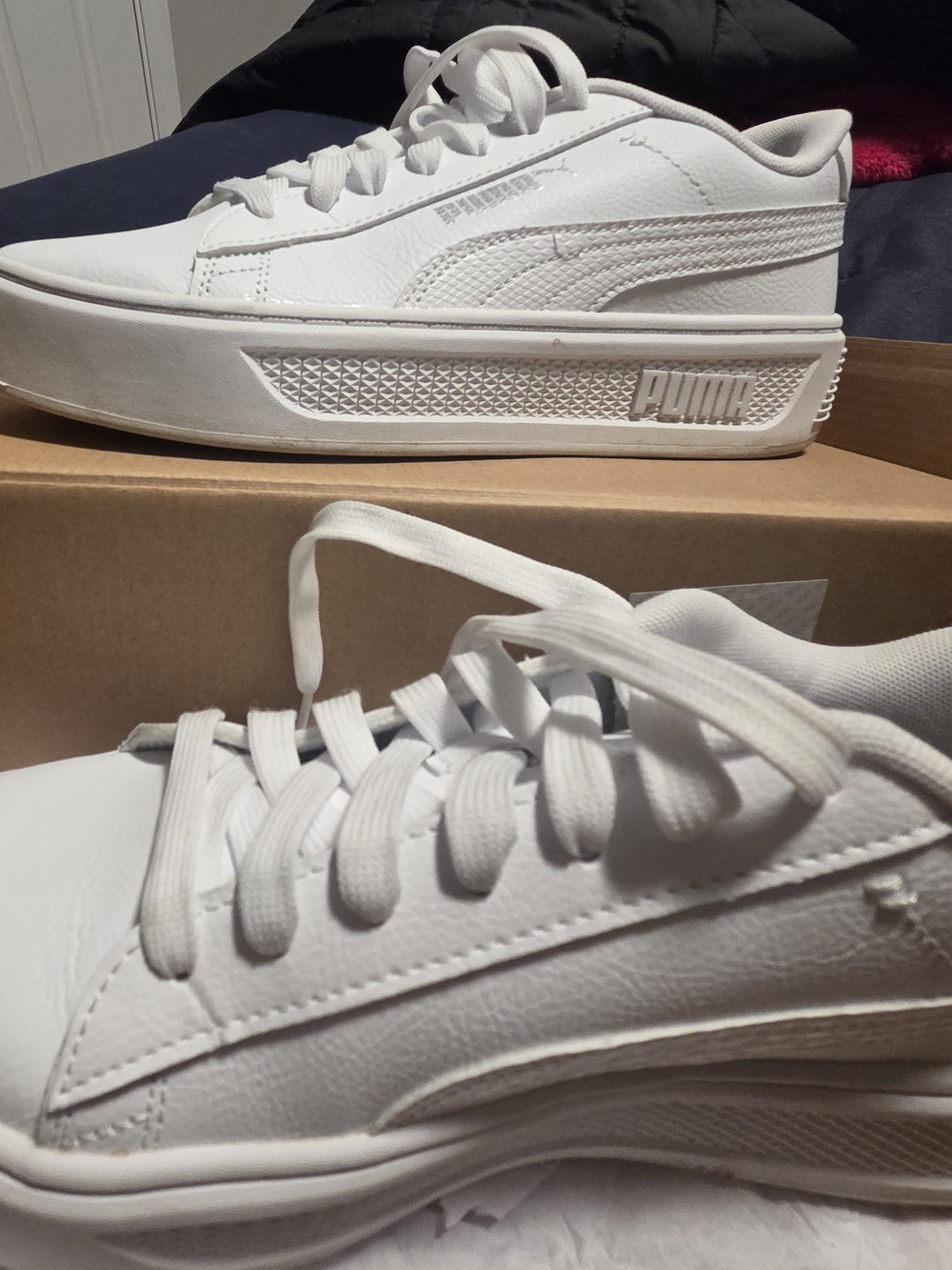 Puma Women's White Classic Platform Sneakers